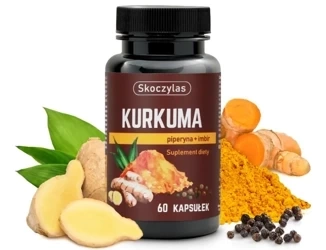 Skoczylas Kurkuma, piperyna, imbir, resweratrol i kwercetyna