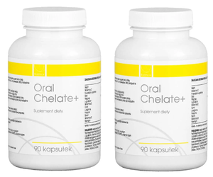 2x ORAL CHELATE. Zawiera wiele silnych przeciwutleniaczy, w tym: glutation, cysteinę (NAC) i koenzym Q10.
