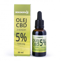 Olej z konopi 5% 1500mg C.B.D 30ml Biokonopia